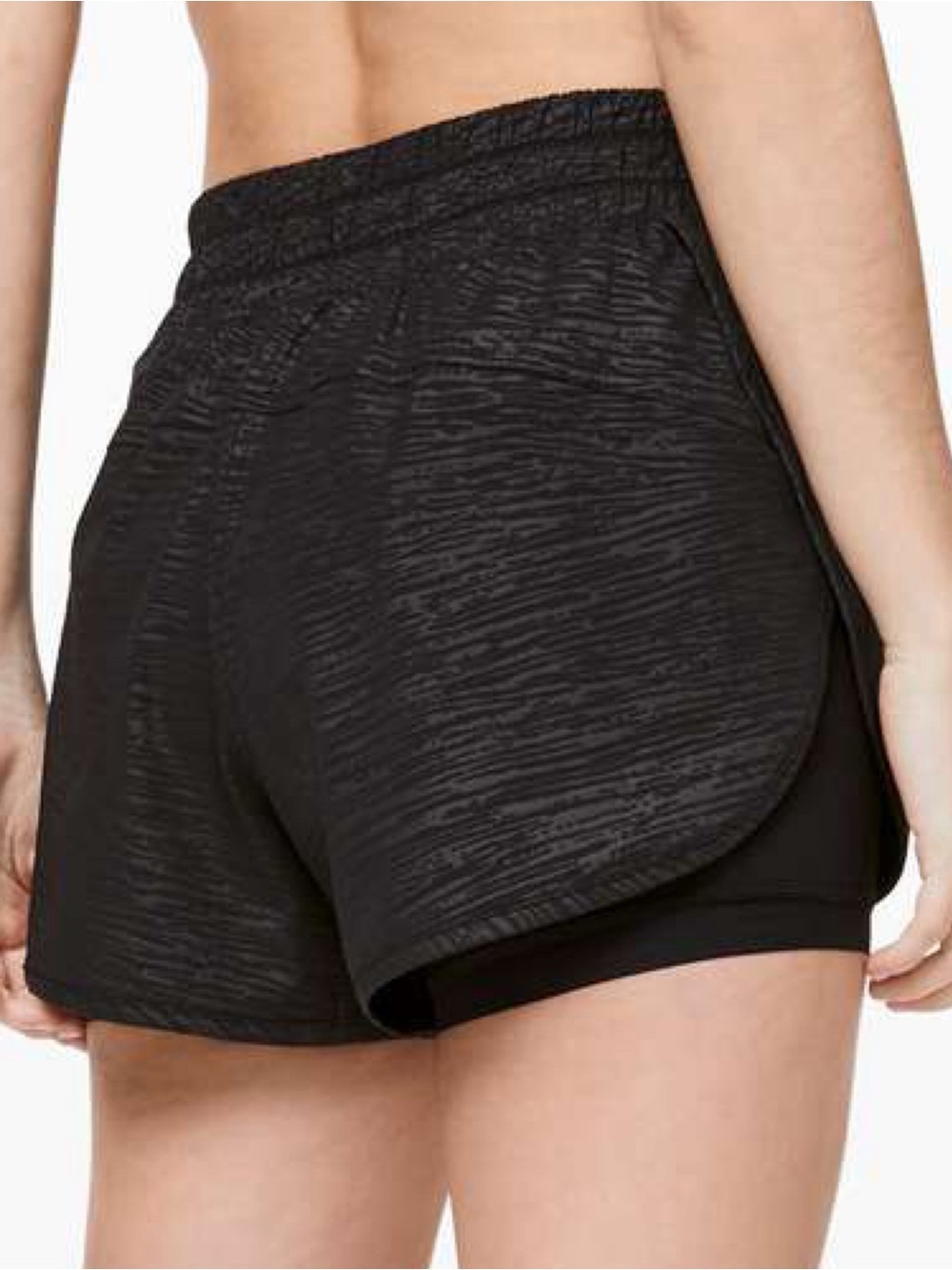 Lululemon Bootcamp Ready Short Sz 8/3.5" In Stride Emboss Black